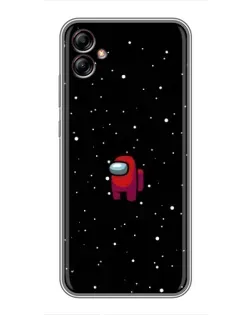 Чехол для Samsung Galaxy A04e (A042) с картинкой «Красный Among Us»