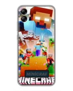 Чехол для Samsung Galaxy A04e (A042) с картинкой «Minecraft герои игры»