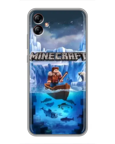 Чехол для Samsung Galaxy A04e (A042) с картинкой «Minecraft ледяной мир» Чехол для Samsung Galaxy A04e (A042) с картинкой «Minecraft ледяной мир»
