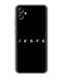 Чехол для Samsung Galaxy A04e (A042) с картинкой «Точки веры J.E.S.U.S.»