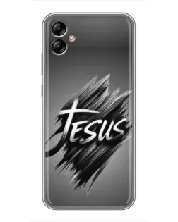 Чехол для Samsung Galaxy A04e (A042) с картинкой «Надпись Jesus Graffiti»