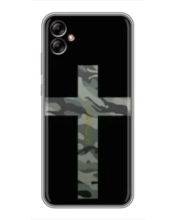 Чехол для Samsung Galaxy A04e (A042) с картинкой «Милитари Крест»