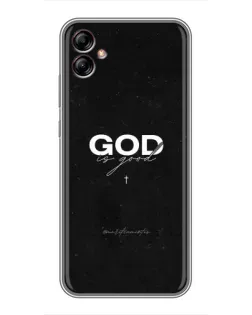 Чехол для Samsung Galaxy A04e (A042) с картинкой «GOD — Бог над всем»