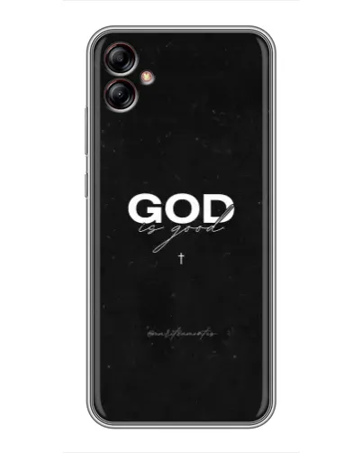 Чехол для Samsung Galaxy A04e (A042) с картинкой «GOD — Бог над всем»