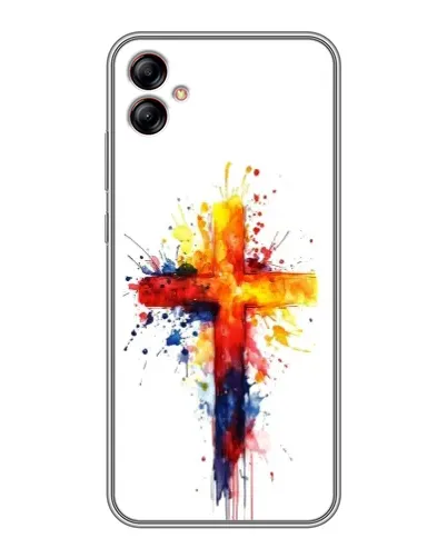 Чехол для Samsung Galaxy A04e (A042) с картинкой «Акварельный крест»