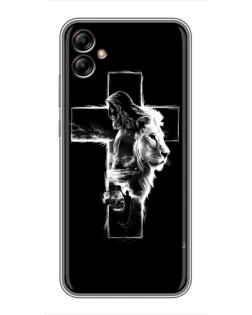 Чехол для Samsung Galaxy A04e (A042) с картинкой «Сияющий крест Jesus»