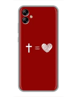 Чехол для Samsung Galaxy A04e (A042) с картинкой «Уравнение любви»