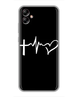 Чехол для Samsung Galaxy A04e (A042) с картинкой «Пульс веры»