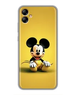 Чехол для Samsung Galaxy A04e (A042) с картинкой «Микки на желтом»
