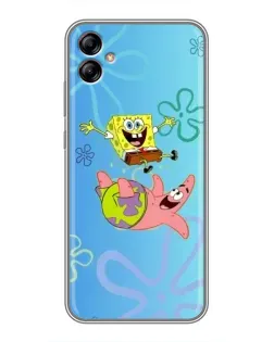 Чехол для Samsung Galaxy A04e (A042) с картинкой «Спанч Боб и Патрик»