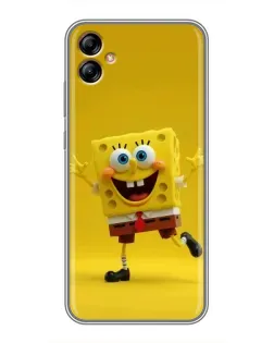 Чехол для Samsung Galaxy A04e (A042) с картинкой «Позитивный Губка Боб»
