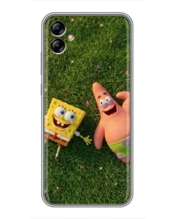 Чехол для Samsung Galaxy A04e (A042) с картинкой «Друзья на лужайке»
