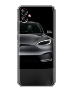 Чехол для Samsung Galaxy A04e (A042) с картинкой «Tesla Model S Look»