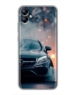 Чехол для Samsung Galaxy A04e (A042) с картинкой «Mercedes — ночной город»