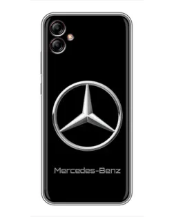 Чехол для Samsung Galaxy A04e (A042) с картинкой «Mercedes Silver Logo»