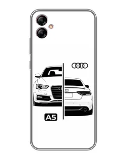 Чехол для Samsung Galaxy A04e (A042) с картинкой «Audi — контрастный дизайн»
