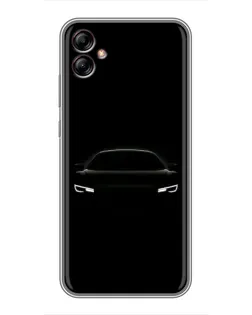 Чехол для Samsung Galaxy A04e (A042) с картинкой «Взгляд Audi в темноте»