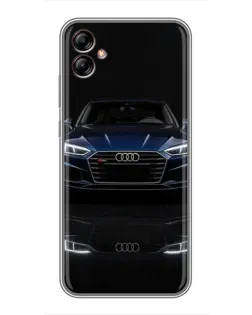 Чехол для Samsung Galaxy A04e (A042) с картинкой «Audi — ночное отражение»