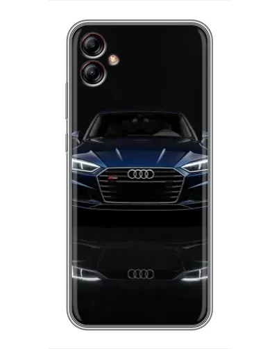 Чехол для Samsung Galaxy A04e (A042) с картинкой «Audi — ночное отражение» Чехол для Samsung Galaxy A04e (A042) с картинкой «Audi — ночное отражение»