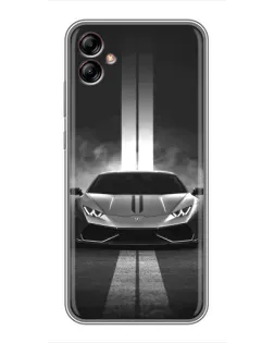 Чехол для Samsung Galaxy A04e (A042) с картинкой «Lamborghini симметрия дорог»