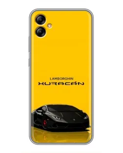 Чехол для Samsung Galaxy A04e (A042) с картинкой «Lamborghini Huracan черный»