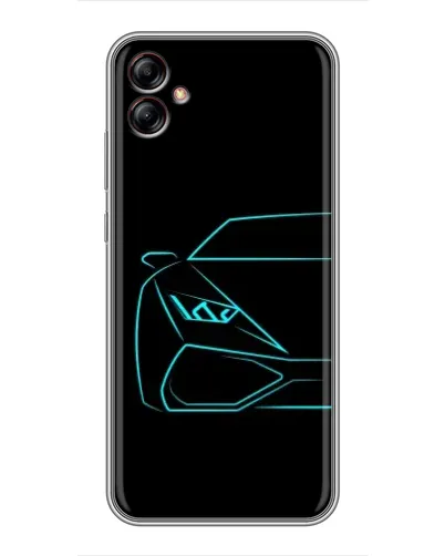 Чехол для Samsung Galaxy A04e (A042) с картинкой «Голубой силуэт Lamborghini» Чехол для Samsung Galaxy A04e (A042) с картинкой «Голубой силуэт Lamborghini»