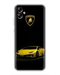 Чехол для Samsung Galaxy A04e (A042) с картинкой «Lamborghini желтый акцент»