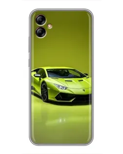 Чехол для Samsung Galaxy A04e (A042) с картинкой «Салатовый Lamborghini Huracan»