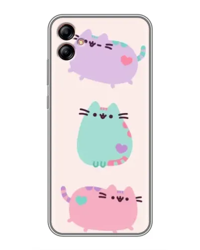 Чехол для Samsung Galaxy A04e (A042) с картинкой «Pusheen трио» Чехол для Samsung Galaxy A04e (A042) с картинкой «Pusheen трио»