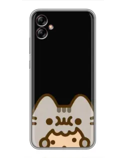 Чехол для Samsung Galaxy A04e (A042) с картинкой «Пушин на черном»