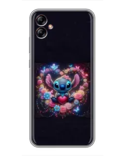 Чохол для Samsung Galaxy A04e (A042) з картинкою «Stitch у квітах» Чохол для Samsung Galaxy A04e (A042) з картинкою «Stitch у квітах»