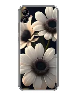 Чехол для Samsung Galaxy A04e (A042) с картинкой «Белые маргаритки макро»