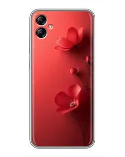 Чехол для Samsung Galaxy A04e (A042) с картинкой «Маковые соцветия»