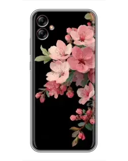 Чехол для Samsung Galaxy A04e (A042) с картинкой «Розовая ветка сакуры»