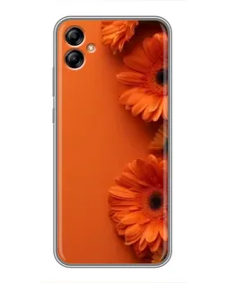 Чехол для Samsung Galaxy A04e (A042) с картинкой «Оранжевые герберы»
