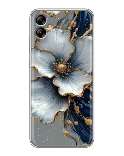 Чехол для Samsung Galaxy A04e (A042) с картинкой «Белый цветок и золотой флюид» Чехол для Samsung Galaxy A04e (A042) с картинкой «Белый цветок и золотой флюид»