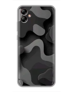 Чехол для Samsung Galaxy A04e (A042) с картинкой «Темный абстрактный камуфляж»