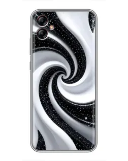 Чехол для Samsung Galaxy A04e (A042) с картинкой «Черно-белая спираль»