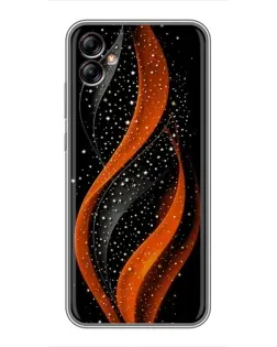 Чехол для Samsung Galaxy A04e (A042) с картинкой «Огненная звездная волна»