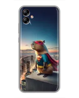 Чехол для Samsung Galaxy A04e (A042) с картинкой «Капи-мен супергерой»
