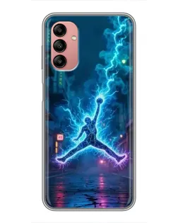 Чехол для Samsung Galaxy A04s с картинкой «Jordan Gold Jumpman»