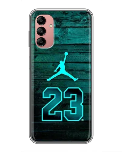 Чехол для Samsung Galaxy A04s с картинкой «Jordan Cyan 23»