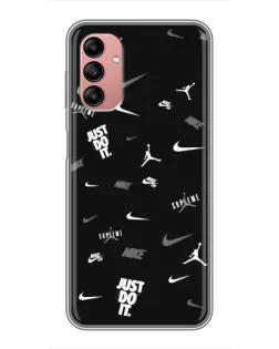 Чохол для Samsung Galaxy A04s з картинкою «Nike Black Pattern» Чохол для Samsung Galaxy A04s з картинкою «Nike Black Pattern»