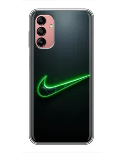 Чехол для Samsung Galaxy A04s с картинкой «Неоновый контур Nike»