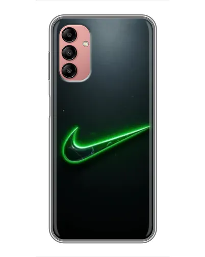 Чехол для Samsung Galaxy A04s с картинкой «Неоновый контур Nike»