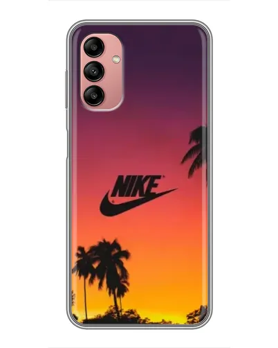 Чехол для Samsung Galaxy A04s с картинкой «Nike на закате солнца»