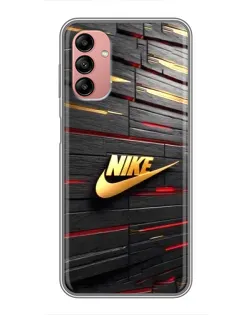 Чохол для Samsung Galaxy A04s з картинкою «Золотий Nike на металі» Чохол для Samsung Galaxy A04s з картинкою «Золотий Nike на металі»
