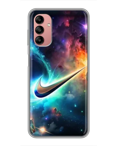 Чехол для Samsung Galaxy A04s с картинкой «Космический Nike Swoosh»