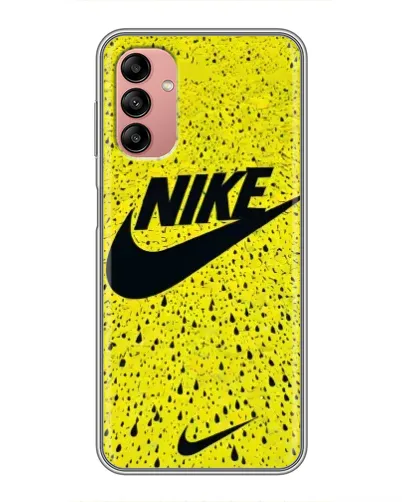 Чехол для Samsung Galaxy A04s с картинкой «Желтый текстурный Nike»