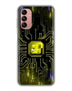 Чохол для Samsung Galaxy A04s з картинкою «Nike — золота іскра» Чохол для Samsung Galaxy A04s з картинкою «Nike — золота іскра»